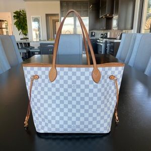 LOUIS VUITTON *** AUTHENTIC NEVERFULL DAMIER AZUR